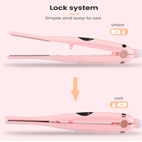 Mini lisseur PRITECH avec système de verrouillage du cordon rotatif à 360°, fer à lisser portable pour femmes et hommes, outil de beauté personnel