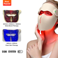 Masque facial de thérapie par la lumière LED rouge en silicone 5D professionnel masque facial de prise américaine
