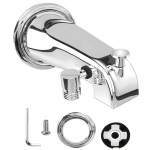 Inverseur de bec de <span class=keywords><strong>baignoire</strong></span> intégré avec connexion de tuyau de douche de pluie Chrome poli ABS + robinet de <span class=keywords><strong>baignoire</strong></span> en zinc finition 1/2 \ "ou 3/4 \" - Product Image 3