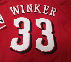 Chất lượng tốt nhất tùy chỉnh khâu tùy chỉnh tên của bạn số logo vá đội Thêu Thành phố kết nối Áo bóng chày Mỹ - Product Image 6