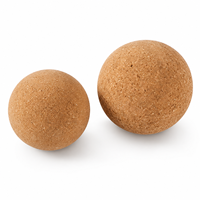 Balle de massage en liège écologique – Haute densité, neuf diamètres, emballage personnalisé, pour la maison, la gym, les soins personnels, le fitness, vente au détail et en gros