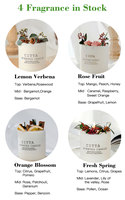 Bougie parfumée artisanale à la cire de soja avec fleurs séchées - Coffret cadeau pour les fêtes et Pâques - Pour les mariages - Non toxique et longue durée