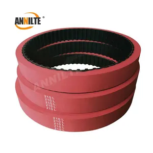 Annilte Factory Direct Custom Rubber Timing Belt Toothed Belt Red Rubber Coating For Packing Machine