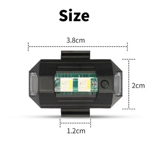 Lampe d'escalade 7 couleurs USB LED anti-collision pour vélo / Mini lumière de signalisation clignotante de nuit pour avion modèle - Product Image 4