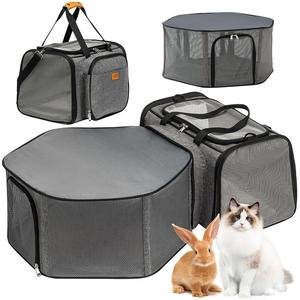 Mesh Soft-Sided Pet Carrier <b>Backpack</b> for <b>Cats</b> Breathable Zipper Closure Round Shape Transparent Design - Product Image 5
