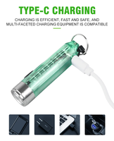 Mini Linterna LED Portátil Recargable con Llavero, Magnética, USB, Alta Potencia, Larga Distancia, para Camping y Actividades al Aire Libre