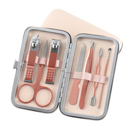 Magnifique ensemble de manucure et pédicure en acier inoxydable rose doré 18 pièces avec coupe-ongles, outils de beauté pour femmes et filles