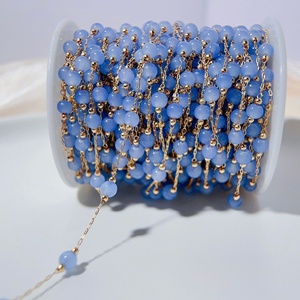 Dây Chuyền Thủ Công Đá Tròn Tự Nhiên Mới Dây Chuyền Đồng Nguyên Chất Dây Chuyền Lỏng Chất Liệu Trang Sức Tự Làm - Product Image 6