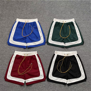 High Quality Men's Gym Shorts Custom Casual <strong>Mid</strong> Waist Bermuda Shorts Double <strong>Layers</strong> Elastic Breathable Mesh Pockets - Product Image 1