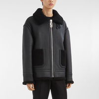 Manteau en fourrure de mouton véritable classique unisexe NAFA personnalisé avec logo personnalisé