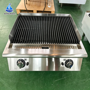Premium Choice Tabletop Gas Broiler for Resort Kitchen Countertop Gas Charbroiler With Polished and Star - Product Image 1