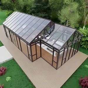 Invernadero Moderno para <span class=keywords><strong>Terraza</strong></span>, Resistente a la Corrosión e Impermeable, con Vidrio Templado para Jardín, Patio Trasero y <span class=keywords><strong>Terraza</strong></span> Exterior - Product Image 1