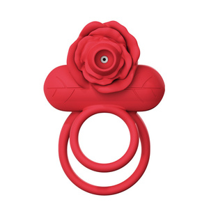 Juguete de Succión Íntima en Forma de Rosa de 12 Velocidades con Anillos para el Pene Ajustables para el Placer Sincronizado en Pareja - Product Image 6