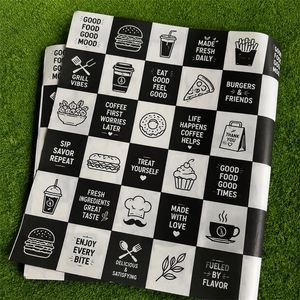 กระดาษห่อแซนวิชกันไขมัน พิมพ์โลโก้ตามสั่ง เกรดอาหาร - Product Image 1