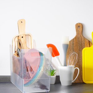 Cesta de Almacenamiento Rectangular Transparente de PP Ecológica, Capacidad de 10-20L, para Organizar la Desorganización del Escritorio - Product Image 5