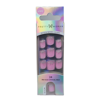Série Paillettes Douces : Faux Ongles en ABS Forme Amande Longueur Moyenne, Sûrs et Faciles à Appliquer, pour Enfants, ODM, Ongles à Presser