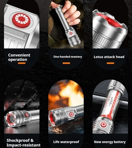 <span class=keywords><strong>Torcia</strong></span> <span class=keywords><strong>Tattica</strong></span> Mini EDC di Tendenza con Accensione Antivento, <span class=keywords><strong>Torcia</strong></span> Ricaricabile in Alluminio - Product Image 2