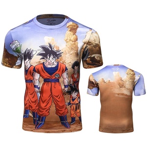 Design Sublimation Super T-Shirt <span class=keywords><strong>da</strong></span> uomo <span class=keywords><strong>Goku</strong></span> Vegeta 3D Printing Anime T Shirt - Product Image 2