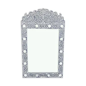 Miroir mural en incrustation d'os américain de haute qualité avec cadre artistique Taille personnalisable Aucune électricité nécessaire pour l'accent du salon - Product Image 5