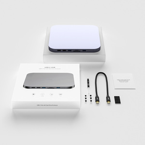 Boîtier pour disque dur M1/M2 Silver pour Hub <span class=keywords><strong>Mac</strong></span> <span class=keywords><strong>Mini</strong></span> <span class=keywords><strong>2020</strong></span>, station d'accueil USB, Hub <span class=keywords><strong>Mac</strong></span> - Product Image 2