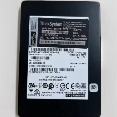 ThinkSystem Micron 5300 Pro 3.84TB SATA SSD Solid State Drive MTFDDAK3T8TDS 02JG535 4XB7A17079