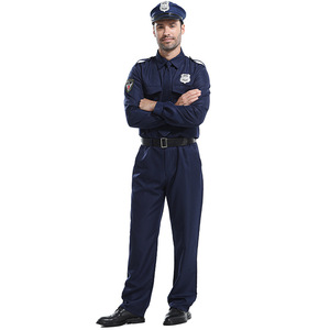 Halloween Party Costume Men's Working Uniforms Hero Role Play Security Instructor Uniform Set <strong>Detective</strong> Long Sleeve <strong>Outfit</strong> - Product Image 3