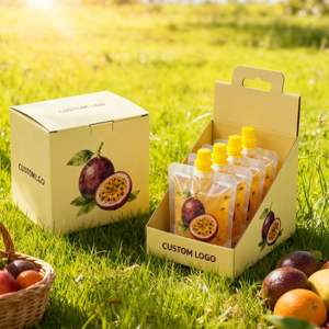 Bolsa con Boquilla Vertical Directo de Fábrica, de Aluminio, Libre de BPA, Recargable, Antigoteo, Doypack con Cajas de Exhibición de Cartón Blanco - Product Image 2