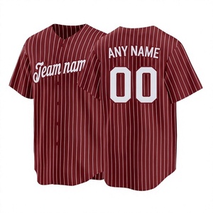 ชุดเบสบอลขายดีจากโรงงาน ราคาส่ง ออกแบบฟรี เสื้อเบสบอลชาย เสื้อเบสบอลสั่งทำ ชุดทีมซอฟต์บอล - Product Image 1