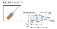 HUAYIFENG Diamètre cylindrique M18 Capteur Sortie CC 10V~30VDC NPN/PNP Interrupteur de proximité pour l'automatisation industrielle