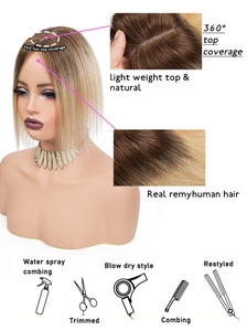 Topper de Cabello Virgen Europeo 5x7 Transpirable con Clip, Simulación de Cuero Cabelludo Natural para Reemplazo Capilar en Mujeres Blancas - Product Image 3