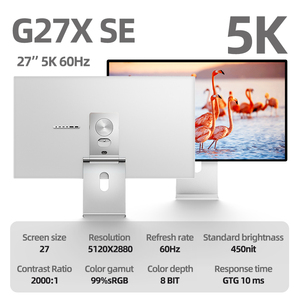 Kuycon grey G27X-se 5120*2880 5K 60Hz LED phim trong suốt Màn hình Màn hình 27 inch LED HD hiển thị bảng điều chỉnh <span class=keywords><strong>LCD</strong></span> màn hình - Product Image 2