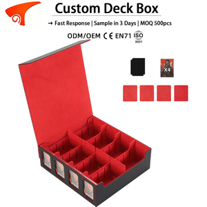 Boîte de rangement pour cartes à collectionner en cuir PU, 4 fenêtres, capacité de 3000+ cartes, boîte de rangement avec séparateurs, organisateur TCG CCG Yugioh - Product Image 1