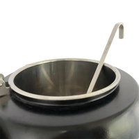 Équipement de restauration chaud Portable 10 seau à soupe rond en acier inoxydable noir chaleur Buffet soupe chauffe-aliments bouilloire à soupe électrique