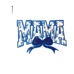 Sur la vente de grande taille fer sur chenille brodé bord rouge Mama Love Be Mine lettre <span class=keywords><strong>Patch</strong></span> pour T-shirt - Product Image 2