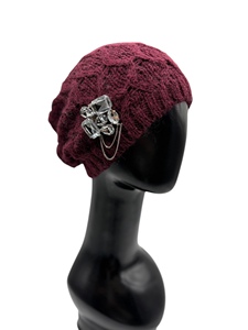 Bonnet de sport en tricot uni pour adulte, méthode d'impression d'étiquettes tissées, garantie de qualité LANDBAS, 56% acrylique, 23% laine, 21% nylon - Product Image 3