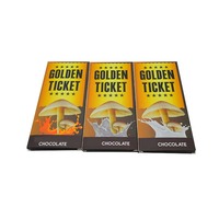 Boîtes d'emballage personnalisées vides, biodégradables, écologiques, en feuille d'or mat, 4 grammes, pour barres chocolatées MushShroom, Shroomz comestibles, en-cas