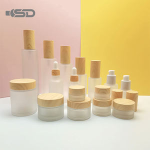 Sang trọng chăm sóc da chai lotion kem Jar 15ml 30ml 50ml 200ml sản xuất chai thủy tinh màu xanh chai thủy tinh với ống nhỏ giọt - Product Image 5