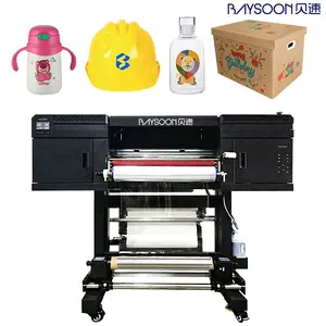 Baysoon UV Dtf Drucker mit Laminator in einem 30cm 60cm 2 in 1 4 Kopf Rolle zu Rolle UV Dtf Drucker für Ab Film