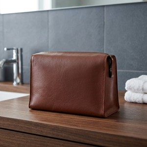 Bolsa de Maquillaje Personalizada al por Mayor, Hecha a Mano, de Cuero Genuino de Lujo, con Cierre de Cremallera, de Alta Calidad, Duradera y Personalizable - Product Image 2