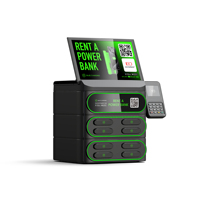 Station de Recharge Partagée à 8 Emplacements pour Power Banks Portables, Location de Batteries Externes Sans TPE