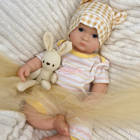 Vente en gros de poupées reborn en silicone avec des yeux brillants de 45 cm, ensemble complet d'accessoires, emballage personnalisé pour les revendeurs, achat en gros
