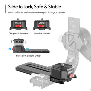 Nouvelle plaque de montage à dégagement rapide <span class=keywords><strong>Ulanzi</strong></span> R085 pour <span class=keywords><strong>stabilisateur</strong></span> de cardan DSLR DJI RSC2, plaque de base QR universelle à dégagement rapide - Product Image 5