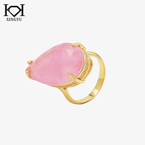 Fabricant et fournisseur de bijoux fins, <span class=keywords><strong>grosse</strong></span> <span class=keywords><strong>bague</strong></span> en forme de poire <span class=keywords><strong>avec</strong></span> pierres semi-précieuses - Product Image 2