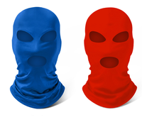 Cagoule unisexe intégrale anti-UV à séchage rapide, couleur unie, ajustable, trois trous, en soie glacée – Grande Vente