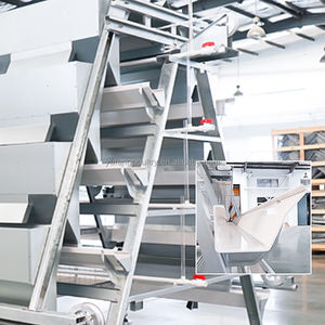 Cage à poules pondeuses de type A 96/120/128/160 oiseaux, 3/4 niveaux, 4/5 portes, avec alimentation automatisée et élimination des excréments pour poules pondeuses - Product Image 6