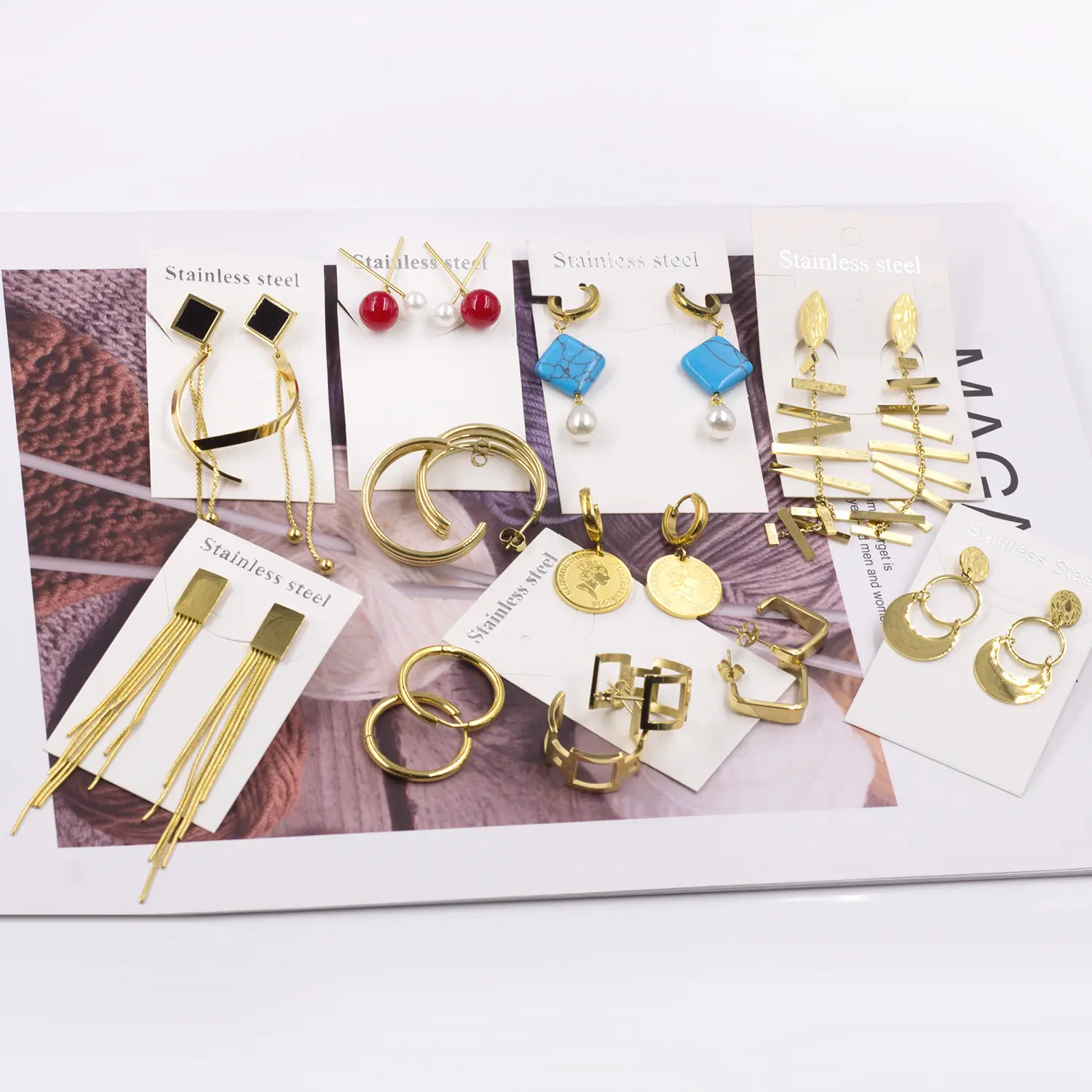Custom Designer Earring Popular Brands Stainless Steel Half Round Hoops Earrings For Women Girls