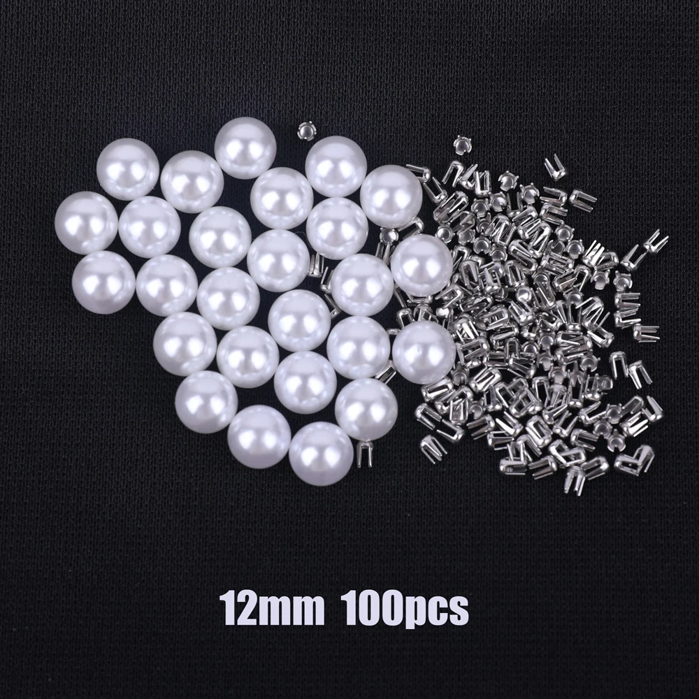 Perle blanche de 12 mm
