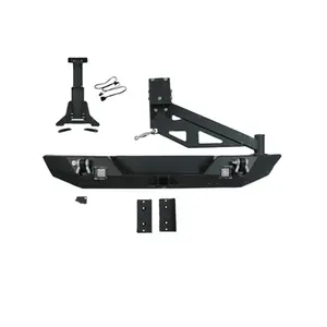 Với Các Phụ Kiện Off Road Dành Cho Xe Jeep Wrangler JK 07 + Cản Sau Và Giá Đỡ Lốp Bánh Xe Dự Phòng