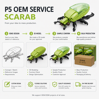Modèle d'insecte scarabée vert citron personnalisé, mini kit de construction DIY avec pattes articulées pour exposition sur bureau