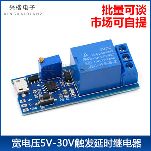 Time Delay Relay Module <b>5V</b>-30V 10A 250VAC SPST Screw Terminal PCB Mount Relay Switch - Product Image 5
